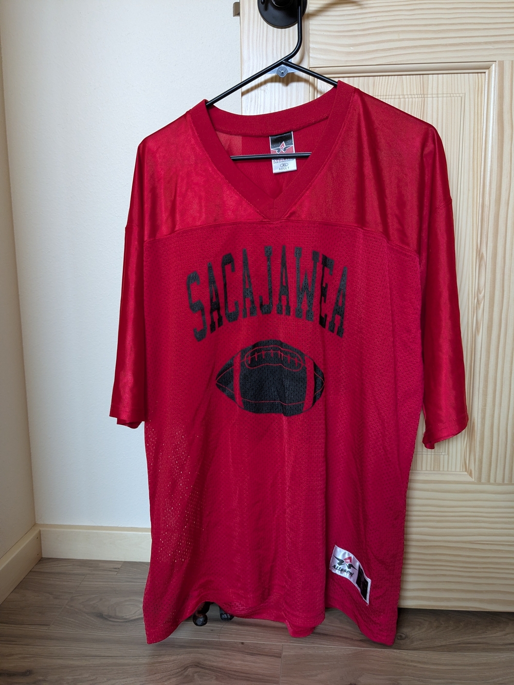 Sacajawea Men's Red Football Jersey